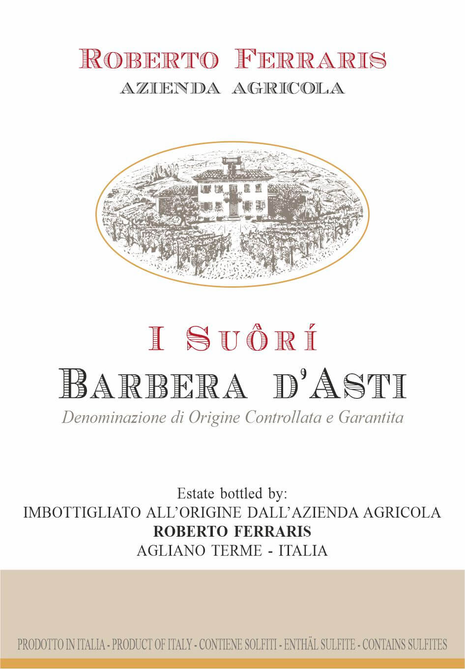 Ferraris Roberto I SUORI - Barbera d'Asti