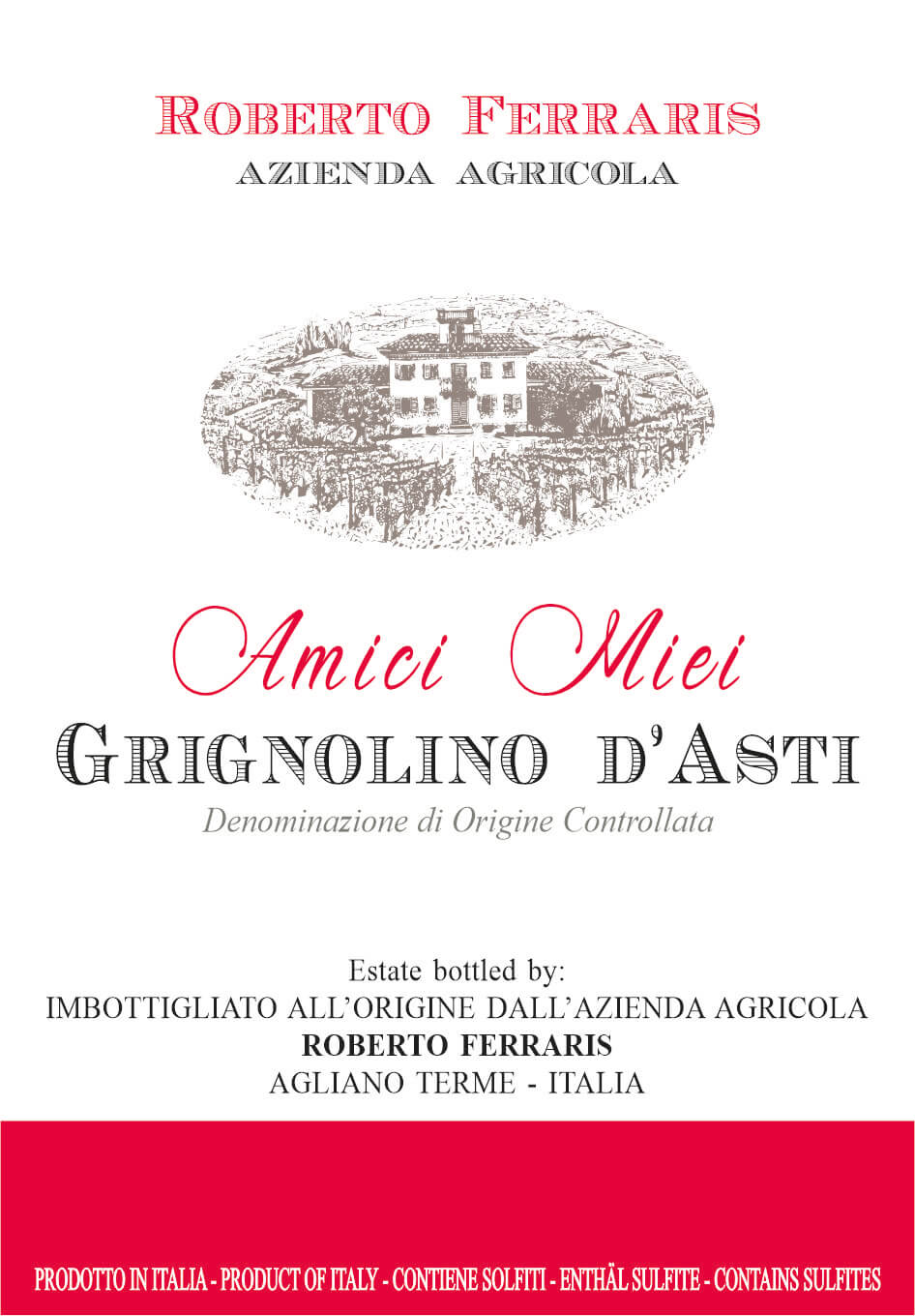 Ferraris Roberto AMICI MIEI - Grignolino d'Asti